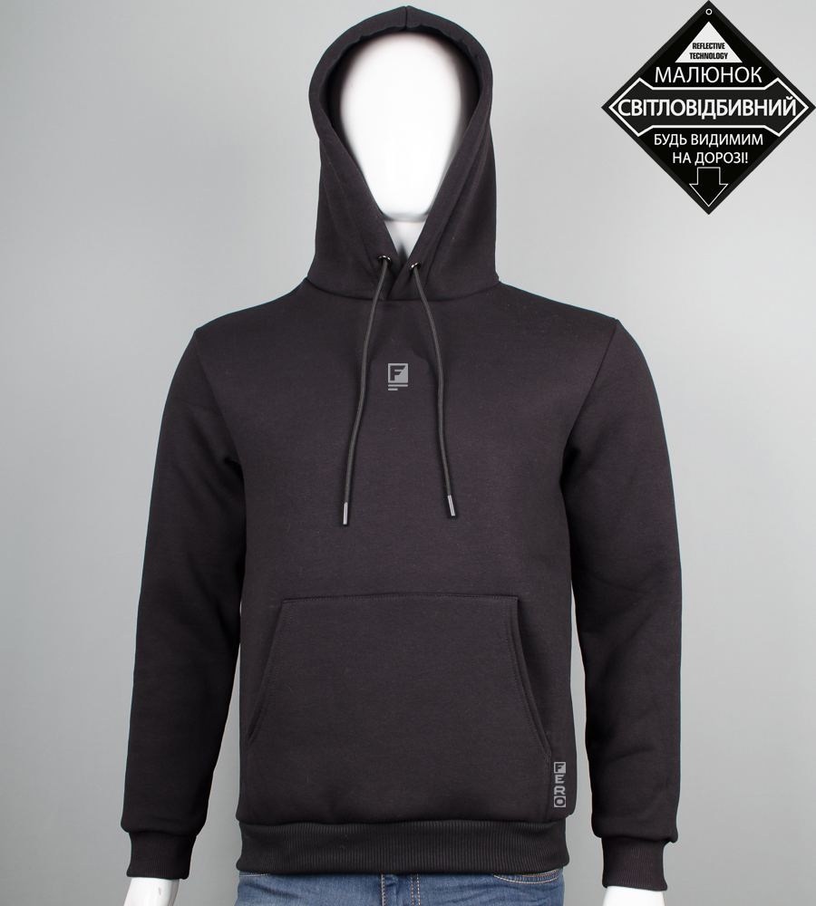 Худі тринитка Fero Reflective Чорний 9425к,  (1шт)