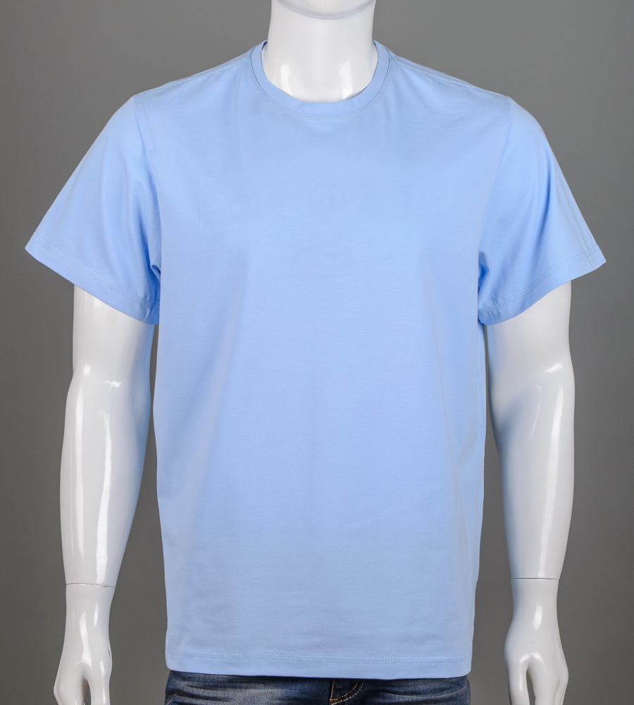 Футболка супер-батал Однотонна 2300сб (Уп.2шт 5XL,6XL), Блакитний 1