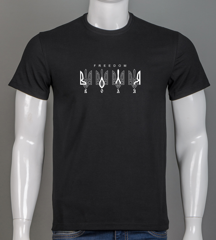 Футболка чоловіча Воля 2307м (Уп.4шт M-XXL), Чорний 1
