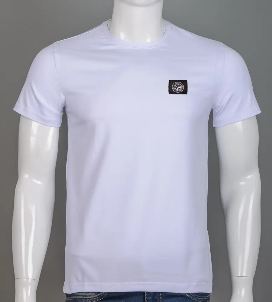 Футболка чоловіча Stone Island 2409м Нашивка (Уп.4шт M-XXL)