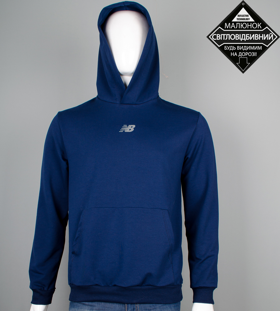 Худі двонитка New Balance Reflective Темно-синій 9453с,  (1шт)