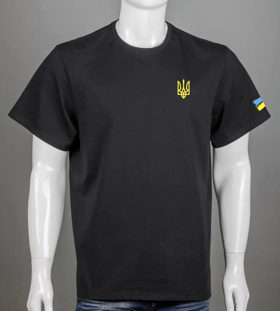 Футболка супер-батал Тризуб UA 2306сб (Уп.2шт 5XL,6XL), Чорний 1