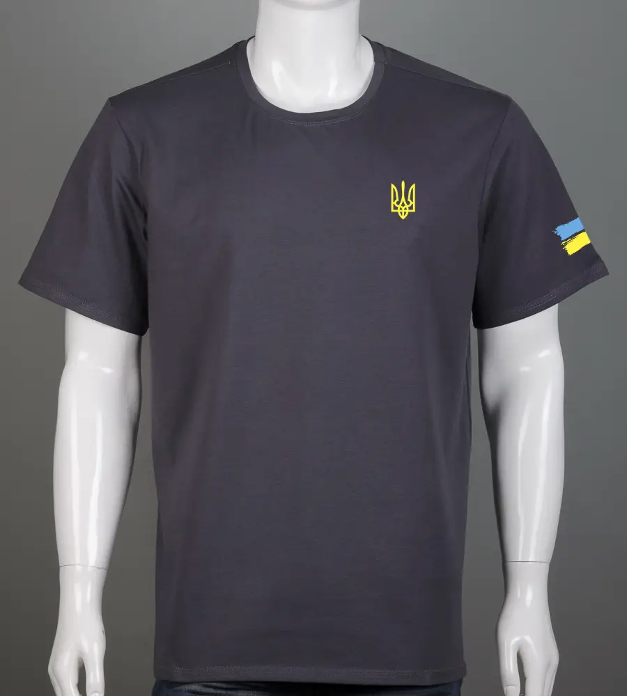Футболка супер-батал Тризуб UA 2306сб (Уп.2шт 5XL,6XL), Графіт 1