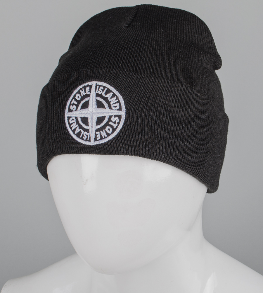 Шапка молодіжна з вишивкою Stone Island (m33)