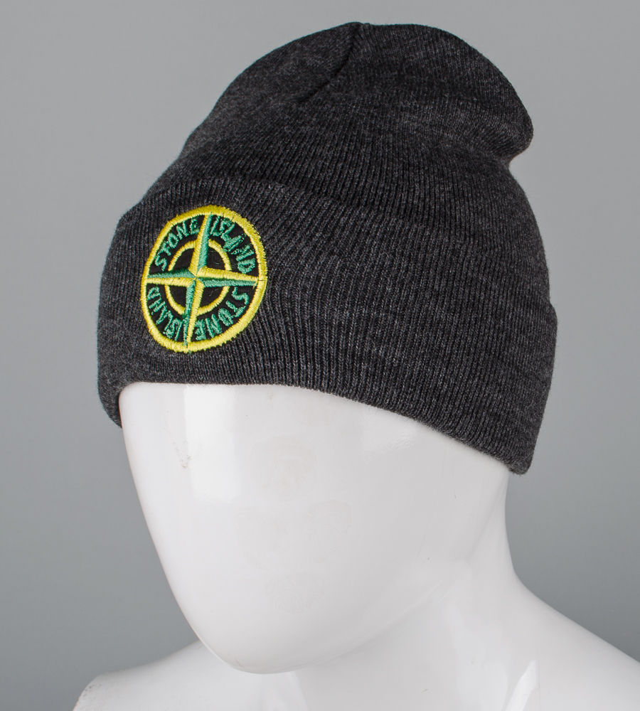 Шапка молодіжна з вишивкою Stone Island (m33)