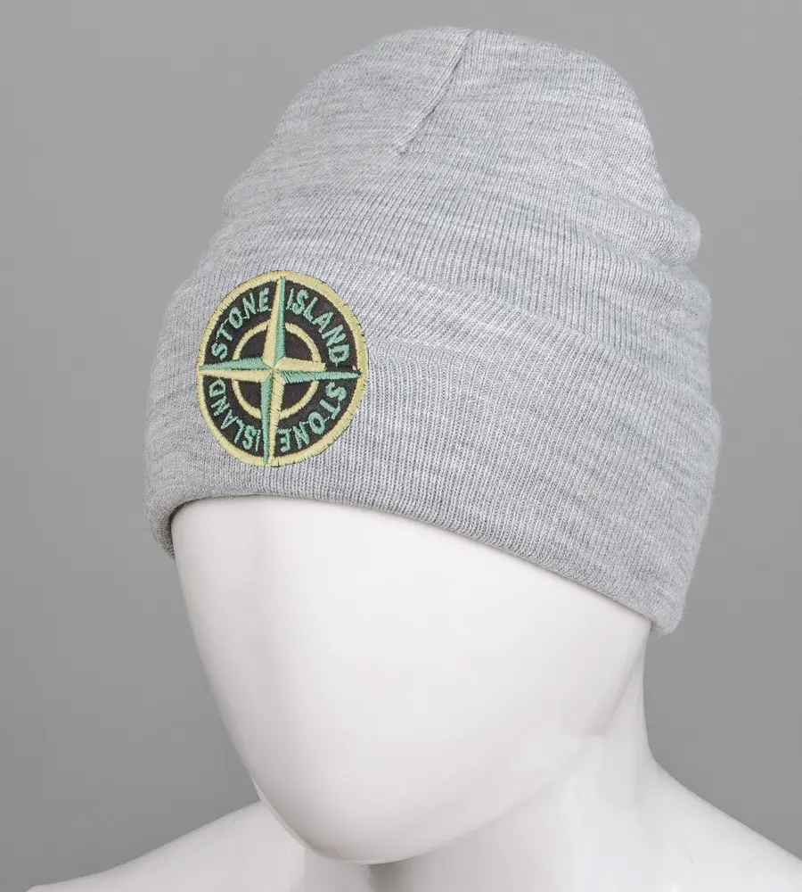 Шапка молодіжна з вишивкою Stone Island (m33)