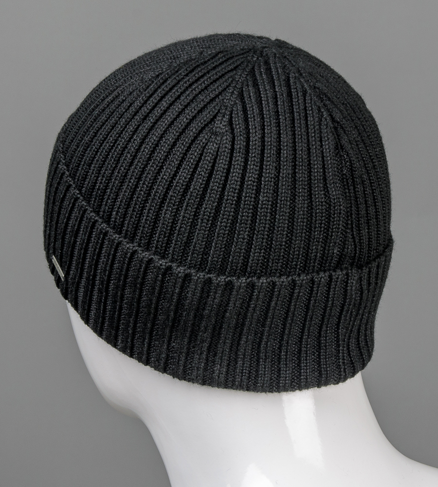 В'язана шапка з відворотом (210706)