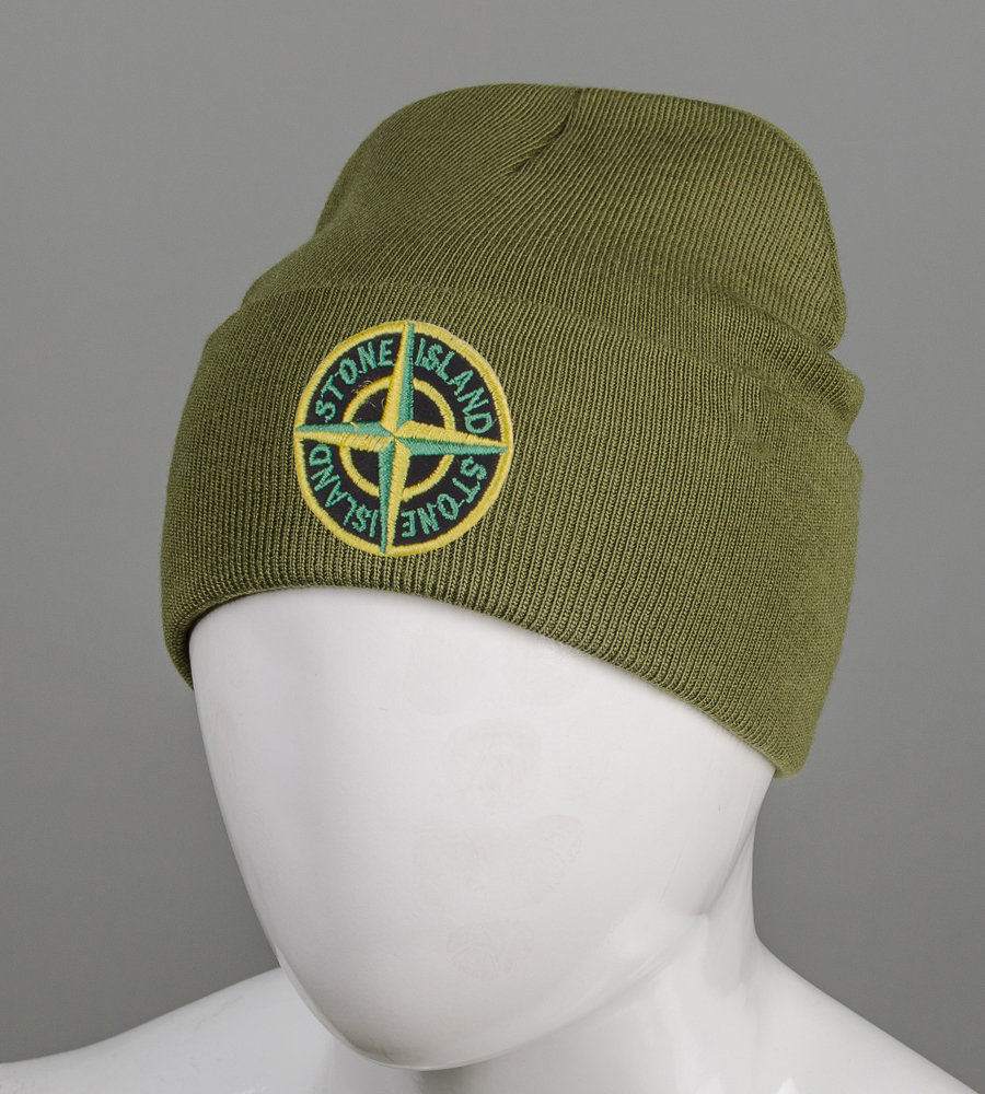 Шапка молодіжна з вишивкою Stone Island (m33)