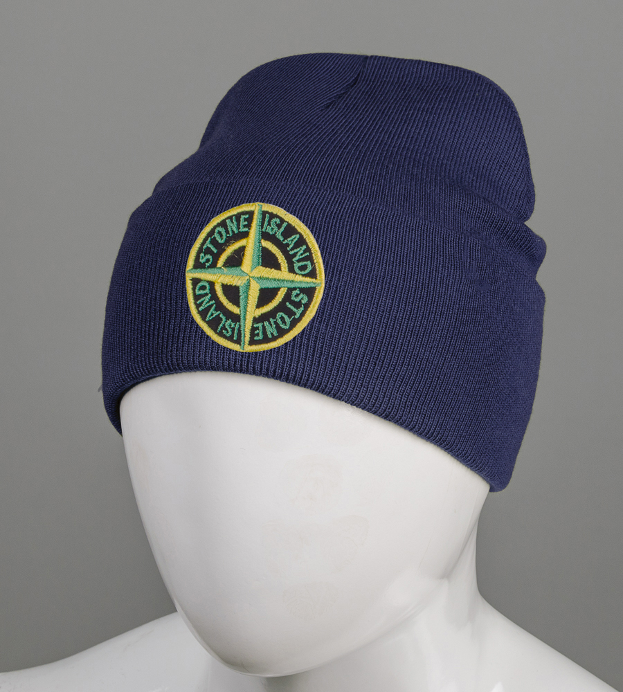 Шапка молодіжна з вишивкою Stone Island (m33)