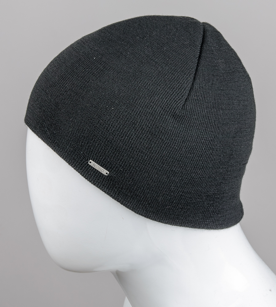 Чоловіча в'язана шапка без підкладки, шерсть (201209)