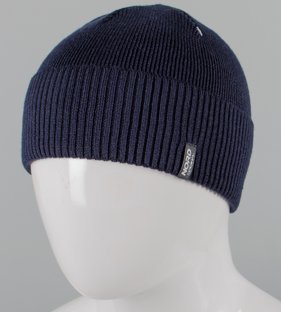 В'язана вовняна шапка без підкладки, з відворотом Nord (251254) 