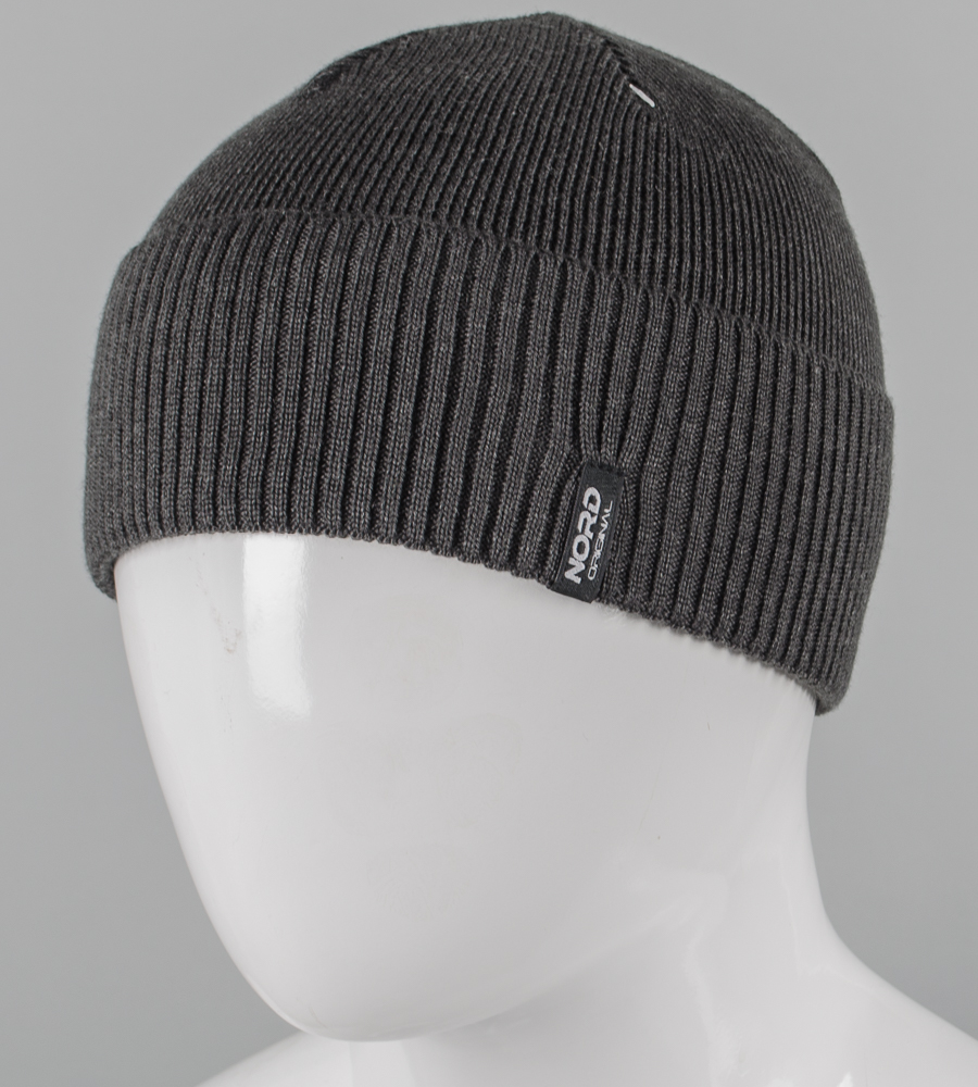 В'язана вовняна шапка без підкладки, з відворотом Nord (251254) 