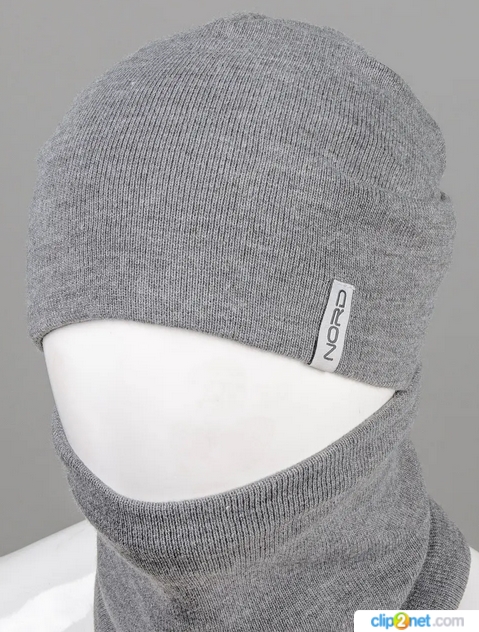 В'язаний комплект Шапка + Баф Робін (М12)