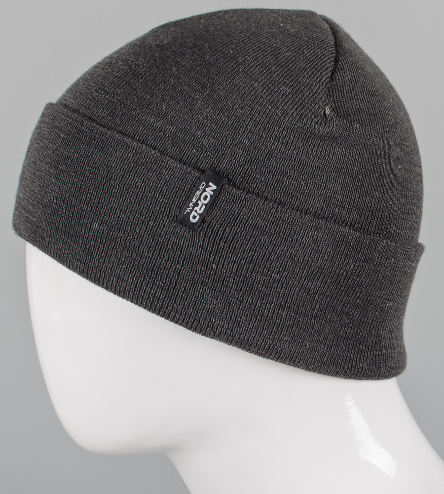 Подвійна чоловіча шапка з відворотом Nord, опт (251210) 