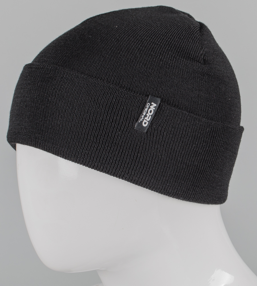 Подвійна чоловіча шапка з відворотом Nord, опт (251210) 