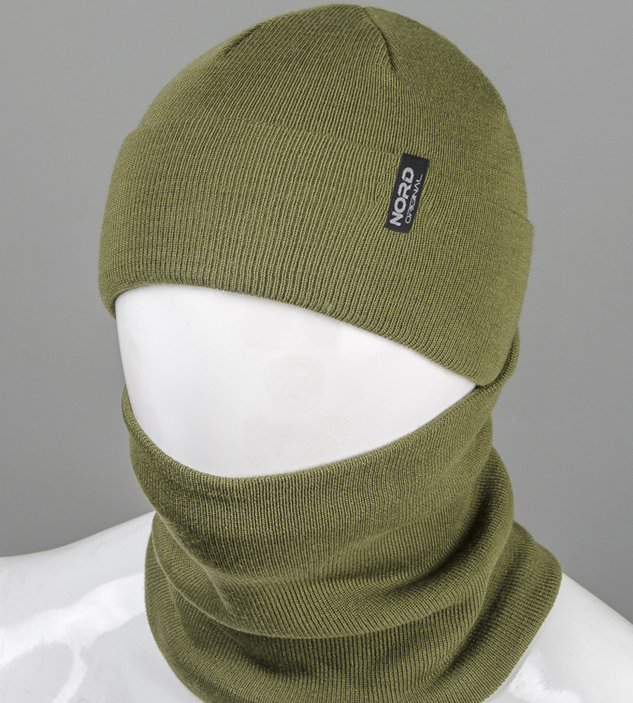 Комплект чоловічий "Шапка із відворотом + Баф" (22230)