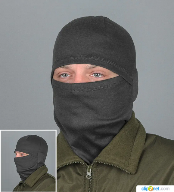 Трикотажна балаклава з начосом