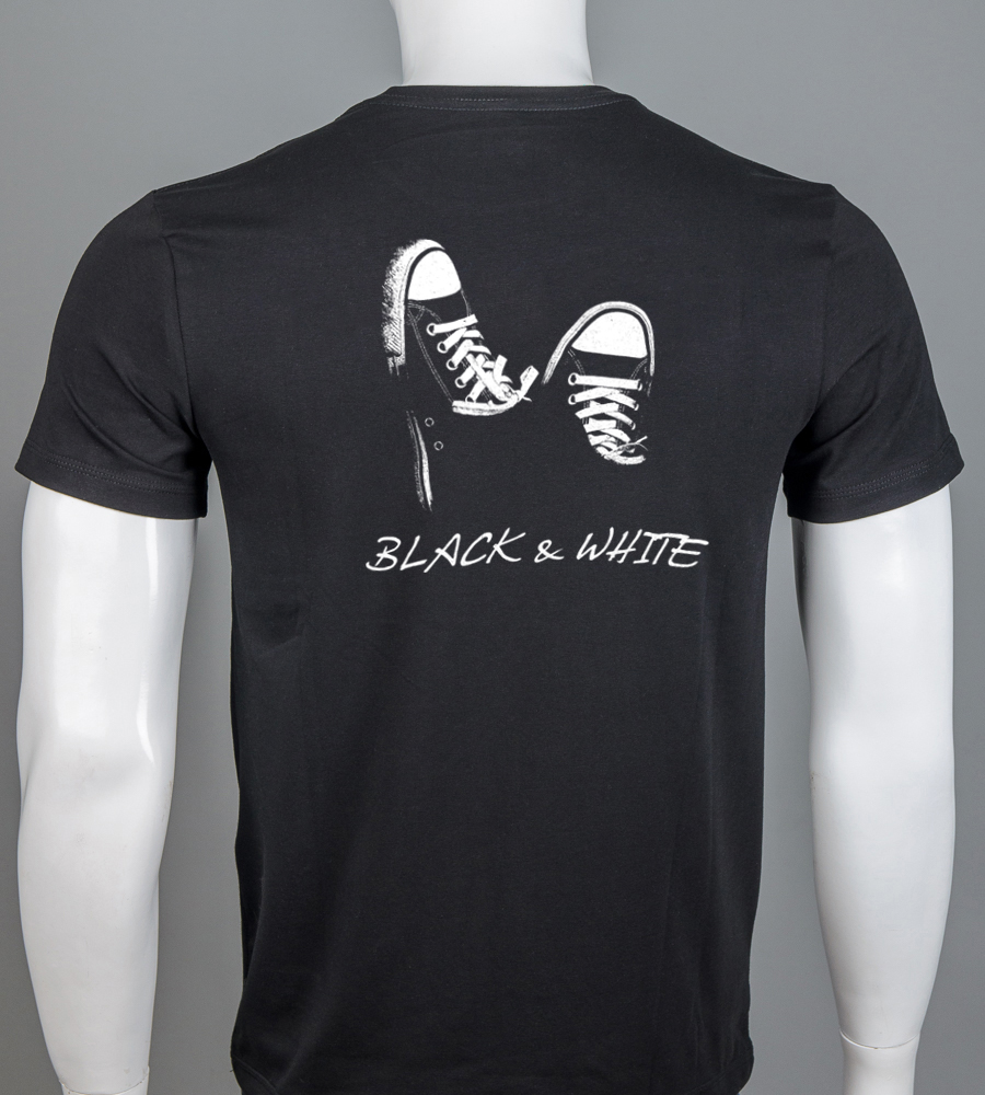 Футболка чоловіча Black White 2604м (Уп.4шт M-XXL), Чорний 1
