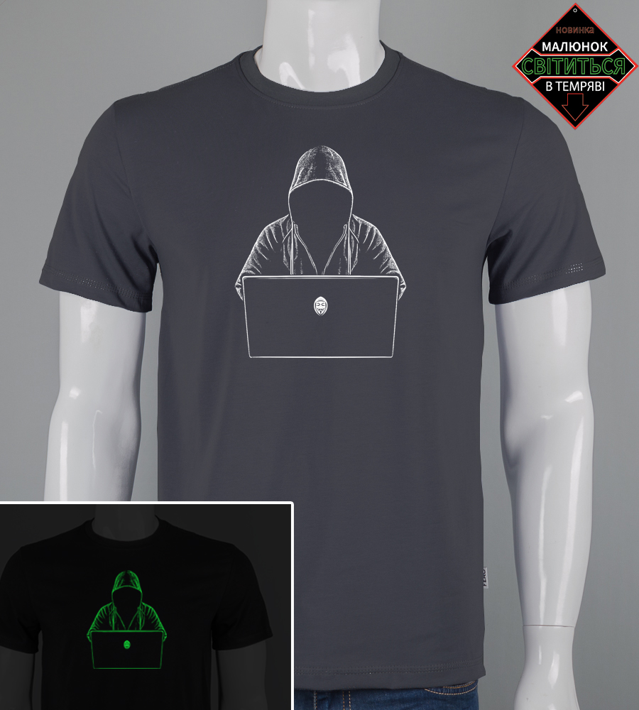 Футболка чоловіча Hacker 2609м (Уп.4шт M-XXL), Графіт 1