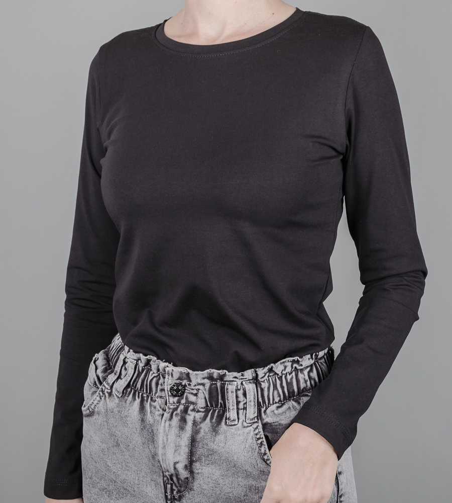 Лонгслів жіночий, Чорний 2600жл,  (1шт),  1