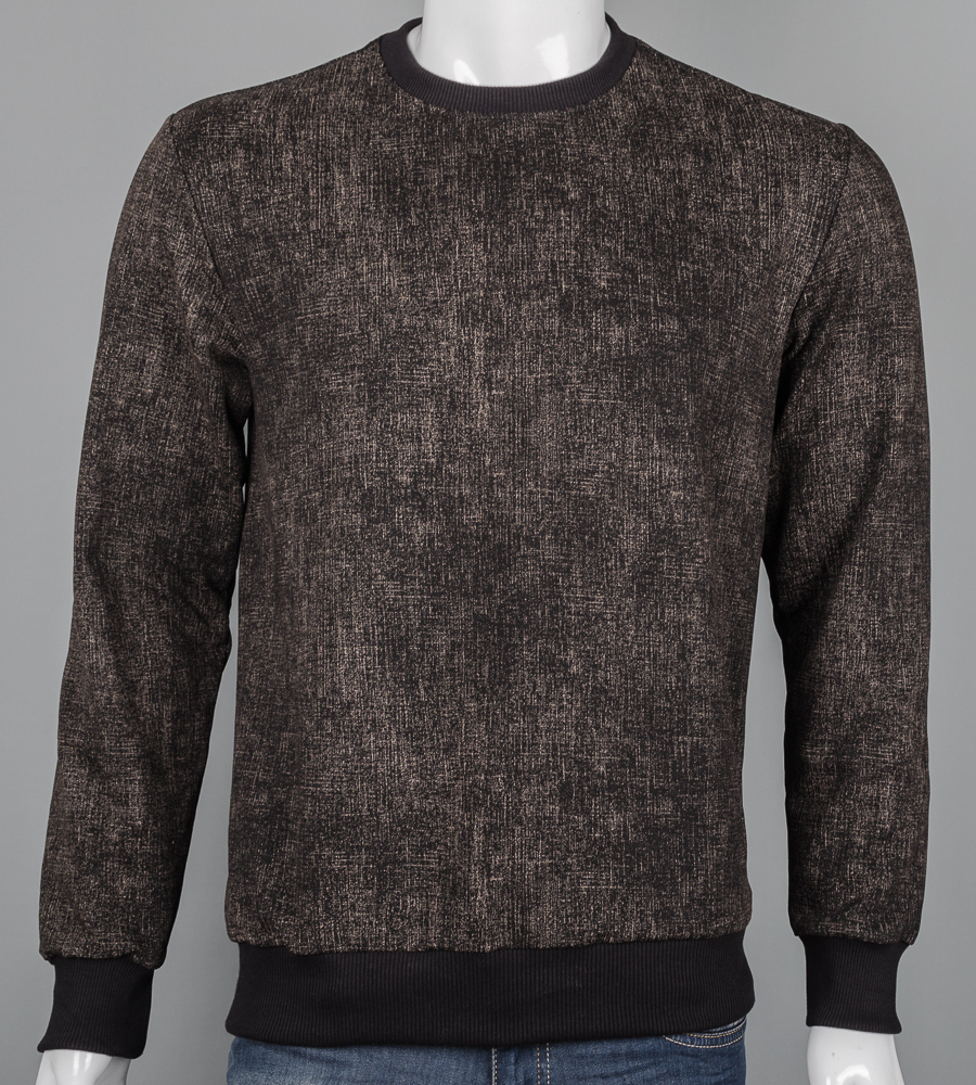 Світшот батал двонитка Однотонний 7300б (Уп.4шт 3XL,4XL), Чорний (крапки) 2