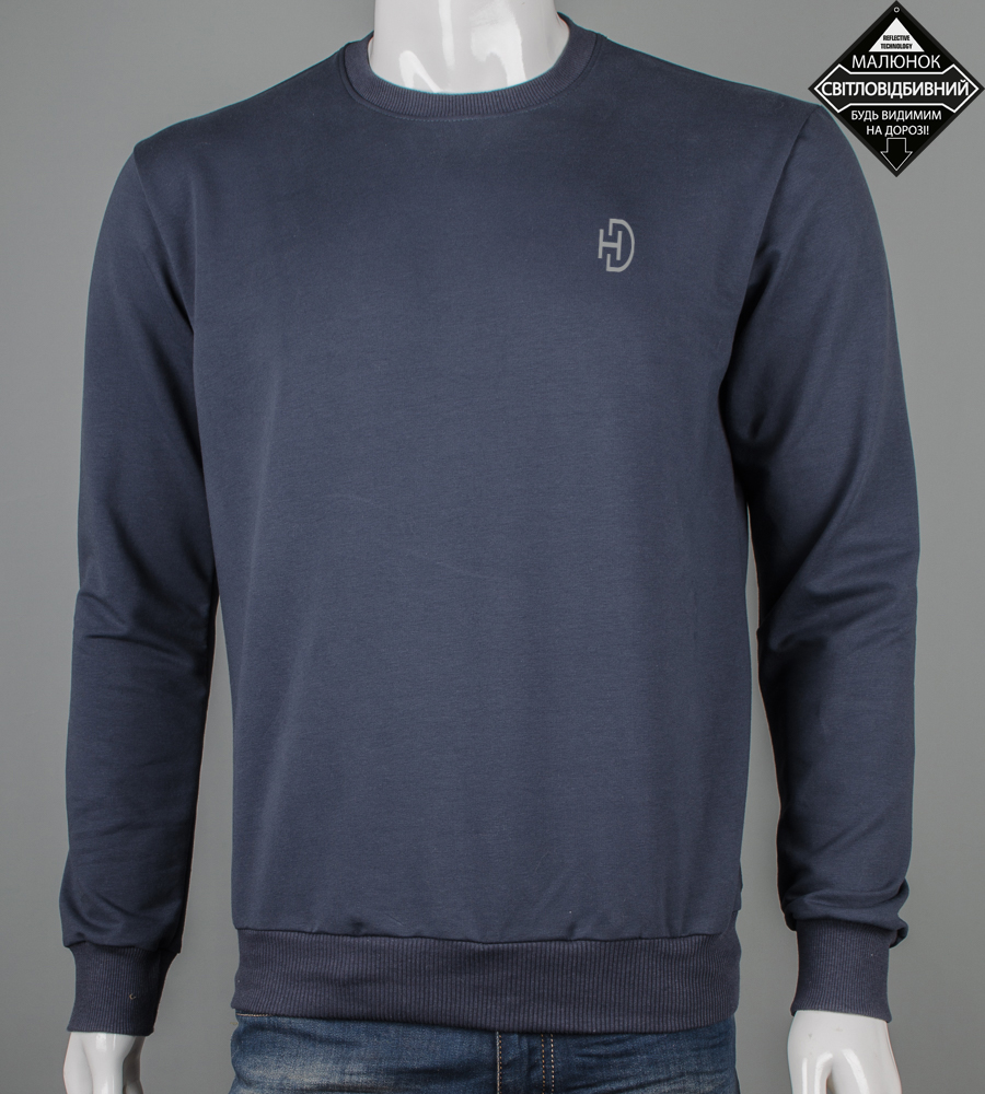 Світшот чоловічий HD reflective 7602с (Уп.4шт M-XXL), Графіт 1