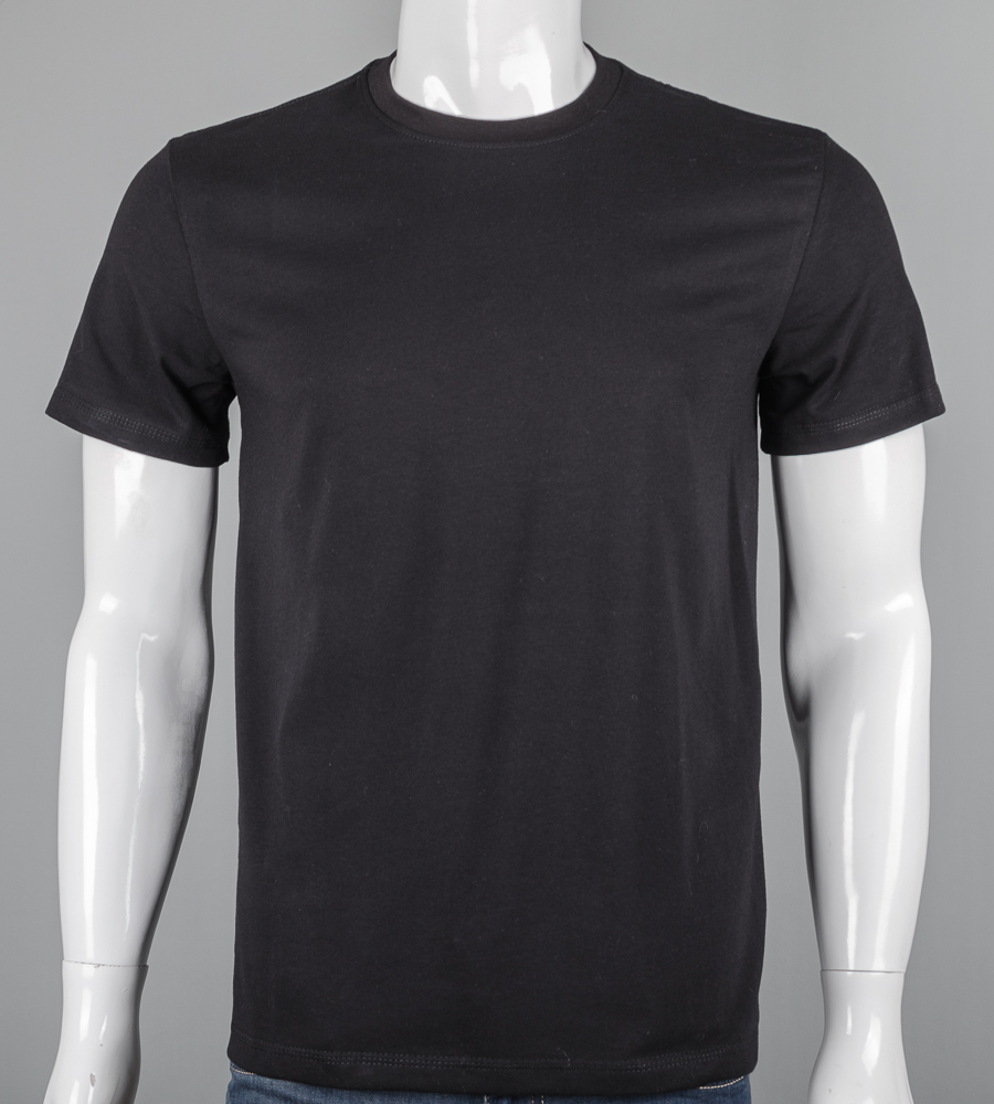 Футболка чоловіча Однотонна 2300м (Уп.4шт M-XXL), Чорний 1