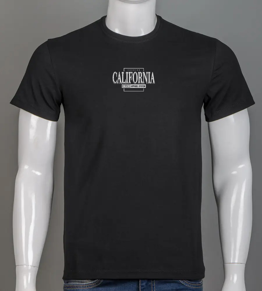 Футболка чоловіча California 2406м (Уп.4шт M-XXL), Чорний 1