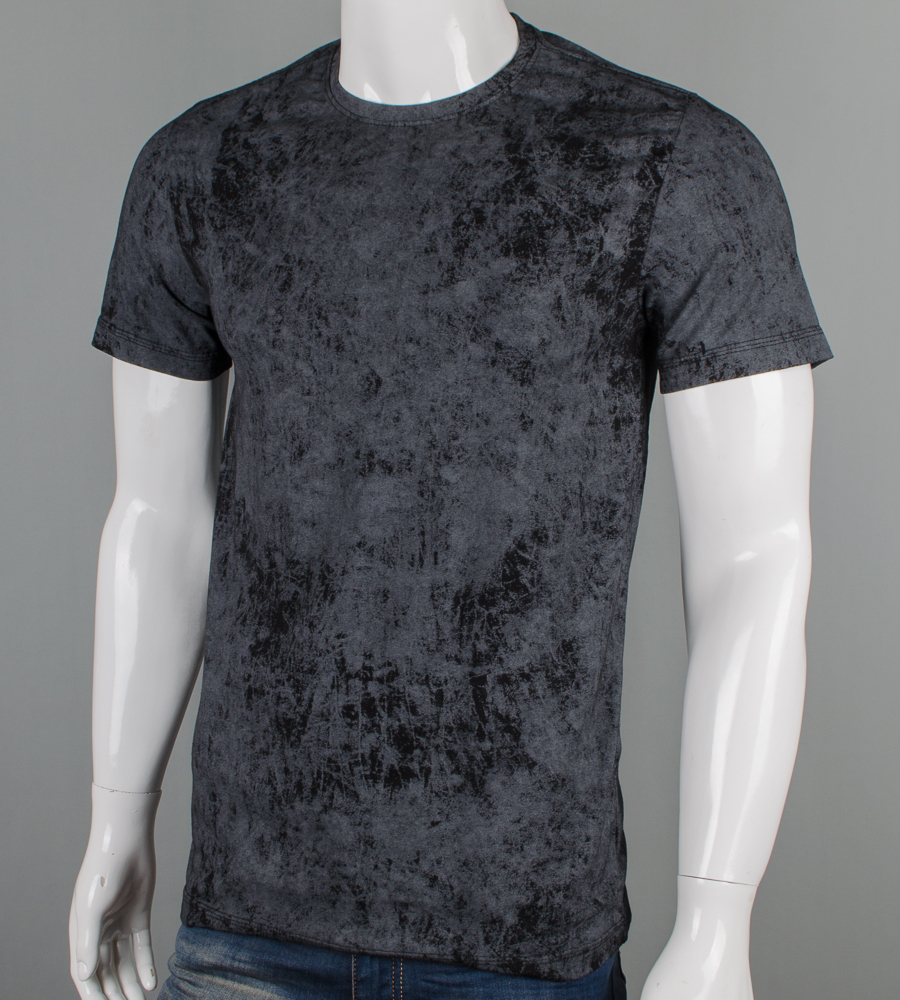 Футболка чоловіча Однотонна Мармур 2500м (Уп.4шт M-XXL), Чорний 2