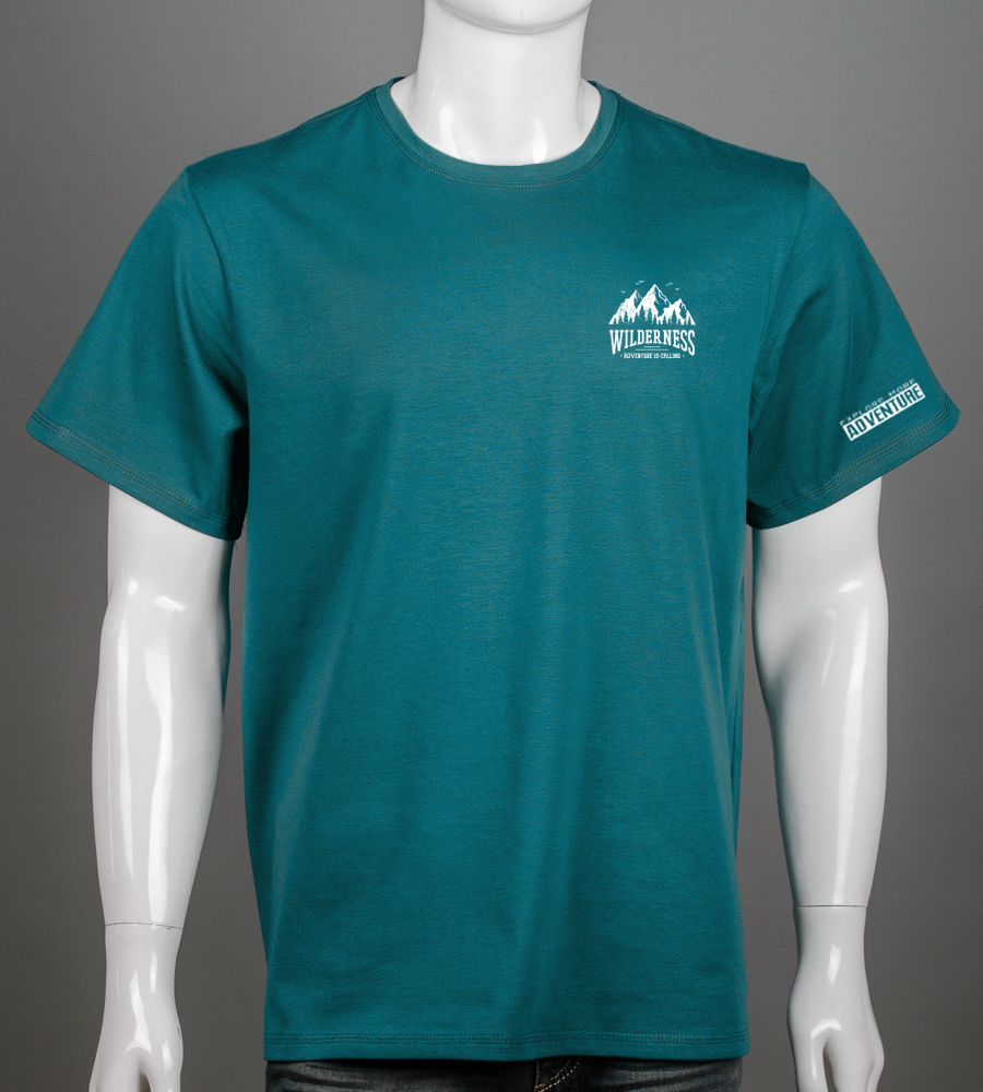 Футболка батал Wilderness 2405б (Уп.4шт 3XL,4XL), Петроль 1