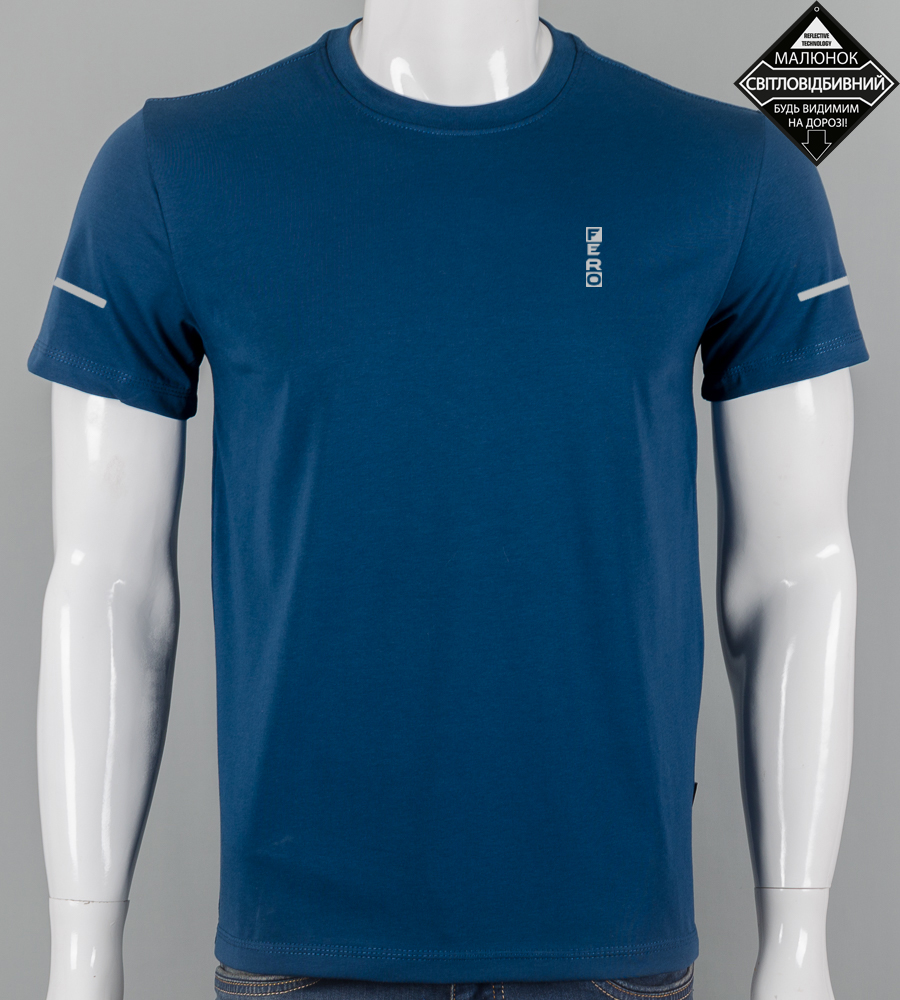 Футболка чоловіча Fero reflective 2520м (Уп.4шт M-XXL), Петроль 1