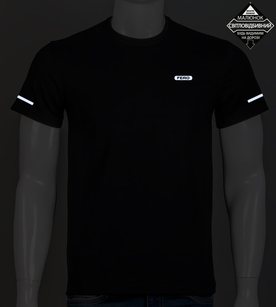 Футболка чоловіча Fero reflective 2520м (Уп.4шт M-XXL), Петроль 2