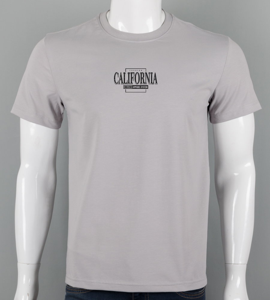 Футболка чоловіча California 2406м (Уп.4шт M-XXL), Світло-сірий 1