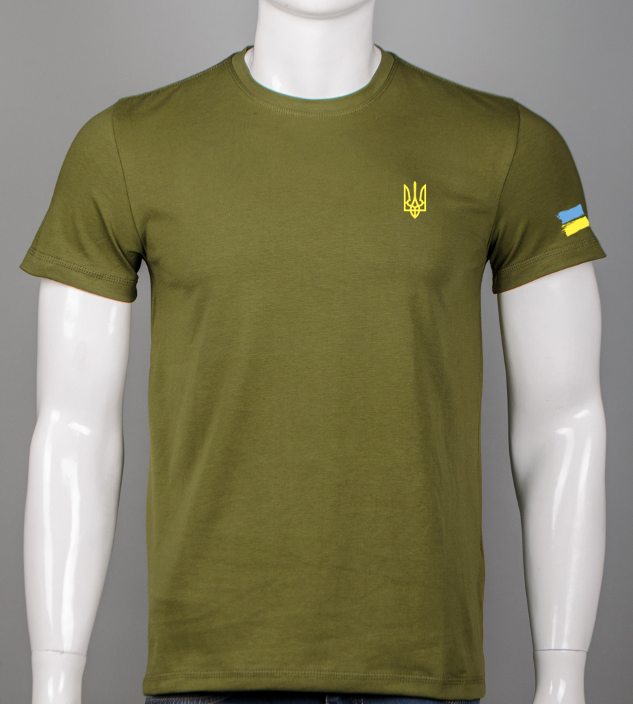 Футболка чоловіча Тризуб UA 2306м (Уп.4шт M-XXL), Хакі 1