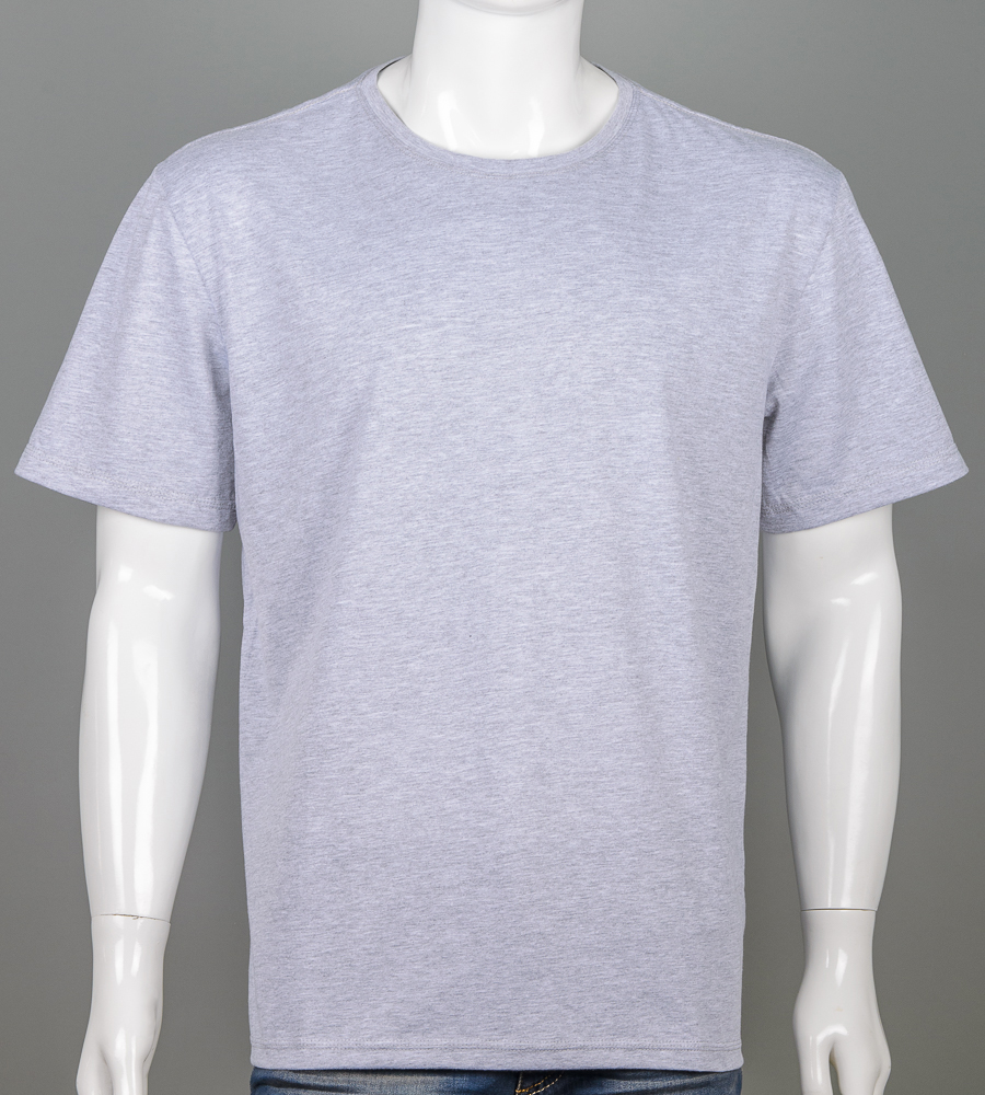 Футболка батал Однотонна Св.Сірий меланж 2300б,  (1шт),  1