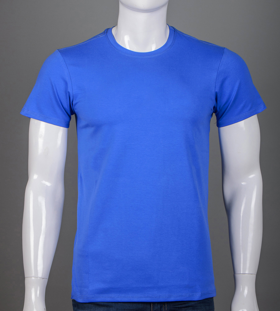 Футболка 100% Х/Б Однотонна Електрик 4300м,  (1шт),  1