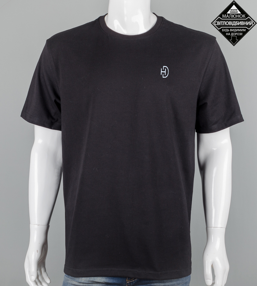 Футболка батал HD reflective Чорний 2602б,  (1шт),  1