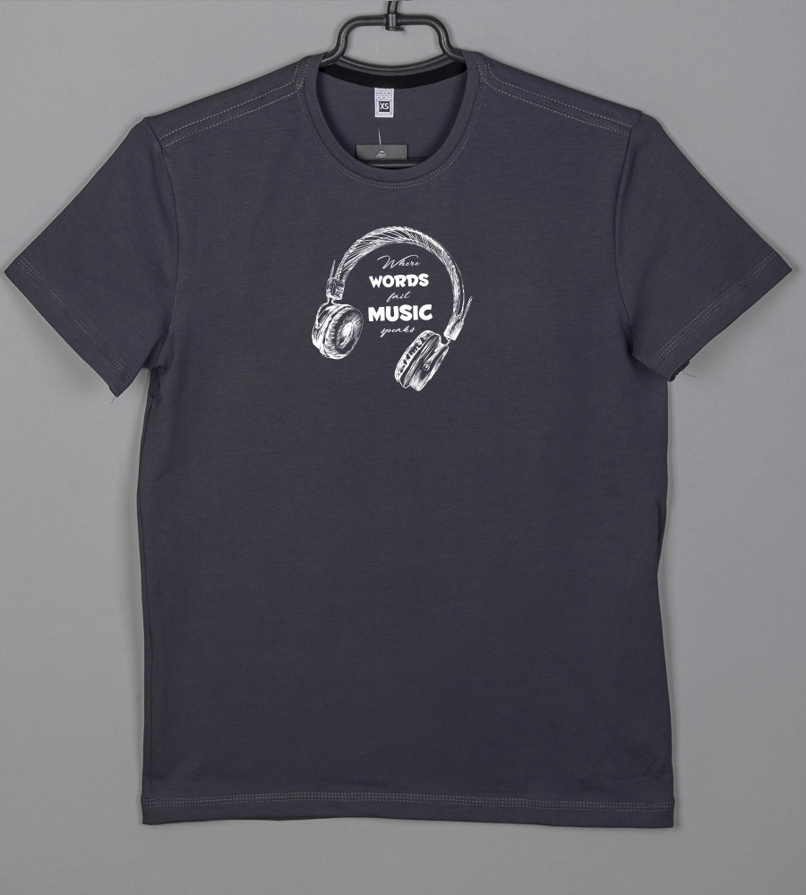 Футболка юніор Music 2526п (Уп.4шт XS, S), Графіт 1