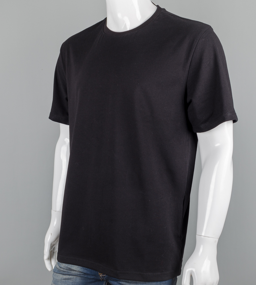Футболка супер-батал Однотонна 2300вб (Уп.2шт 7XL,8XL), Чорний 3