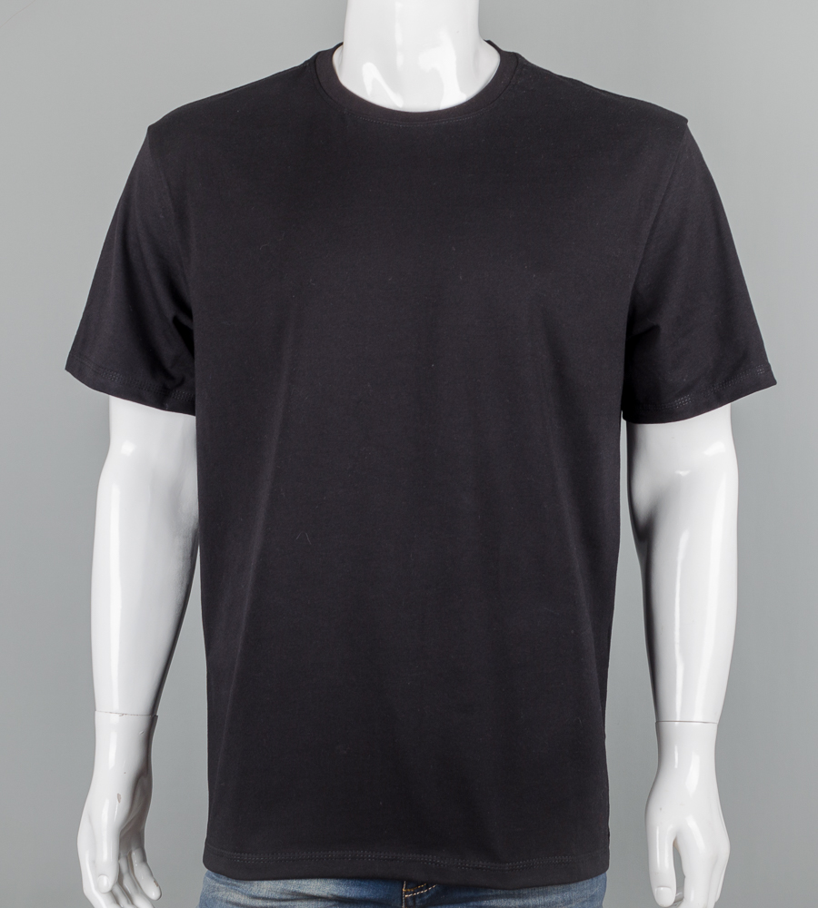 Футболка супер-батал Однотонна 2300вб (Уп.2шт 7XL,8XL), Чорний 2