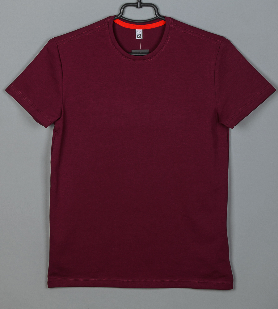 Футболка юніор Однотонна 2300п (Уп.4шт XS, S), Марсала 1