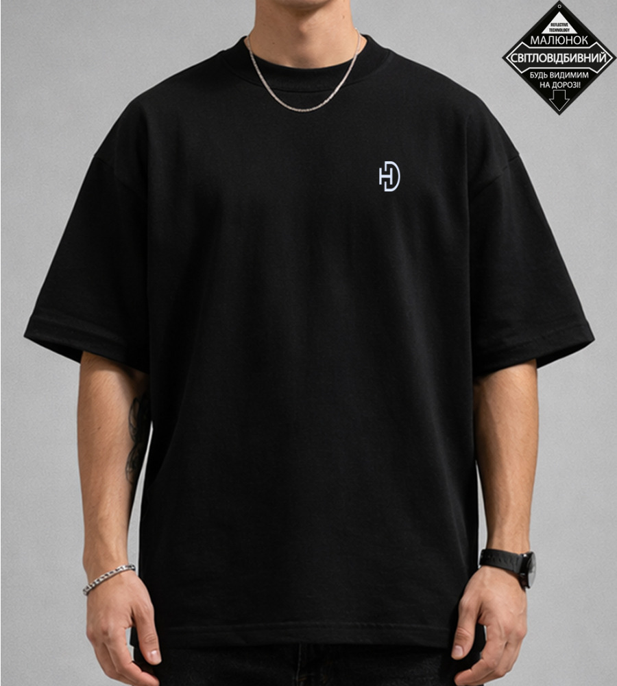 Футболка оверсайз Стрейч HD reflective 4602м (Уп.4шт M-XXL), Чорний 1