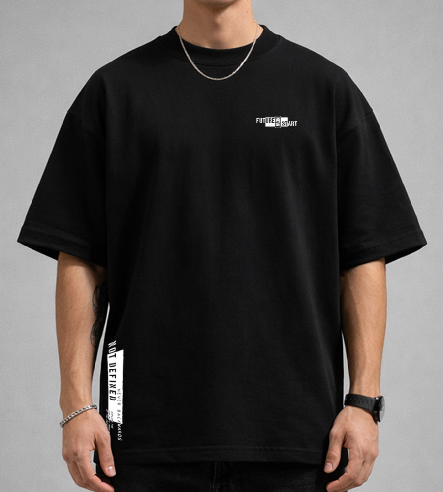 Футболка оверсайз Стрейч Future 4616м (Уп.4шт M-XXL), Чорний 1
