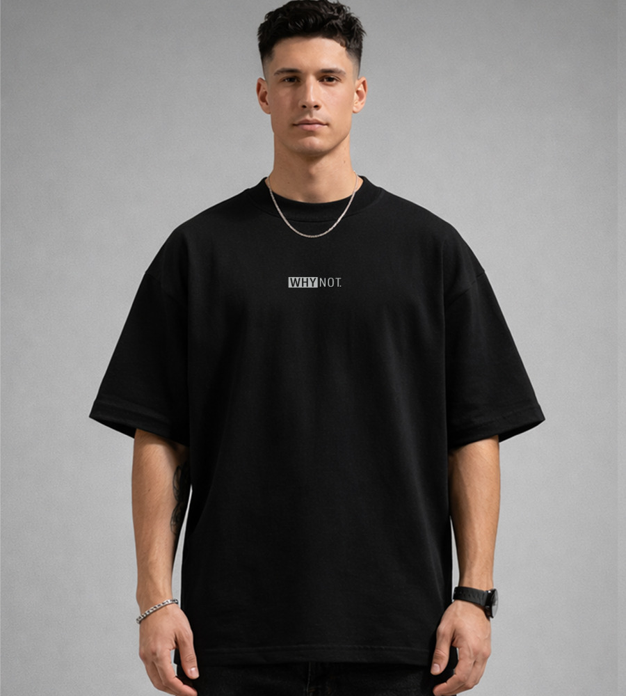 Футболка оверсайз Why Not 3614м (Уп.4шт S-XL), Чорний 1