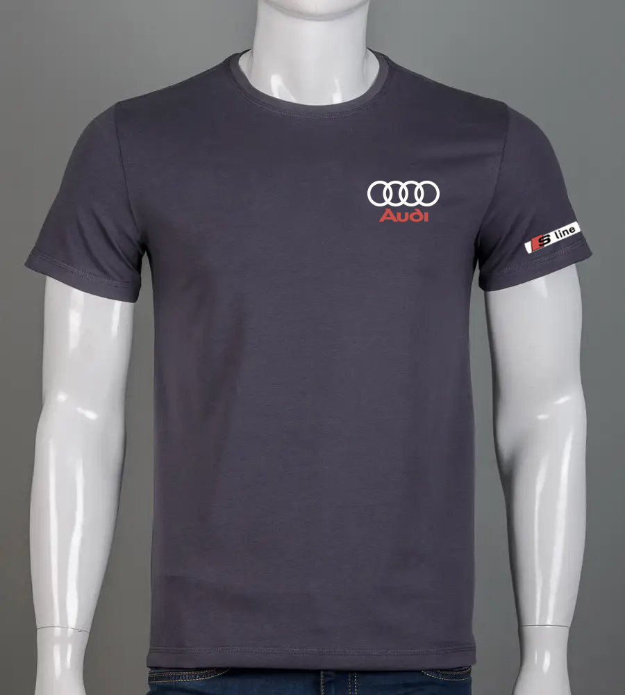 Футболка чоловіча AUDI 2250м (Уп.4шт M-XXL), Графіт 1