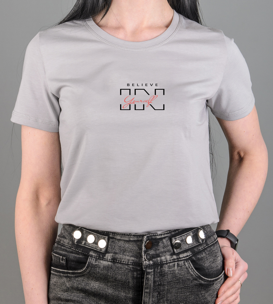 Футболка жіноча Believe 2615ж (Уп.4шт M-XXL), Світло-сірий 1