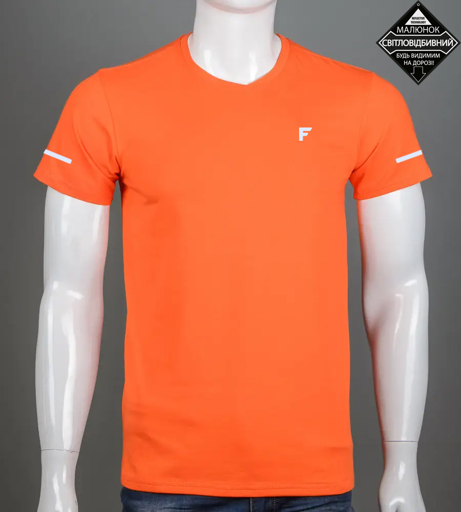 Футболка чоловіча Fero reflective 2520м (Уп.4шт M-XXL), Помаранч 1