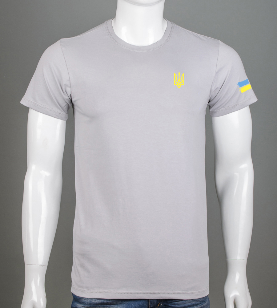 Футболка чоловіча Тризуб UA 2306м (Уп.4шт M-XXL), Світло-сірий 1