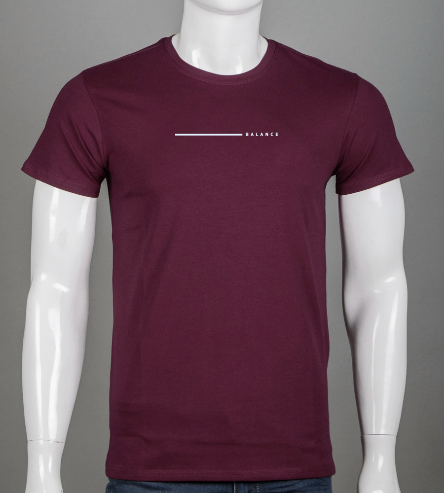 Футболка чоловіча Balance 2623м (Уп.4шт M-XXL), Марсала 1