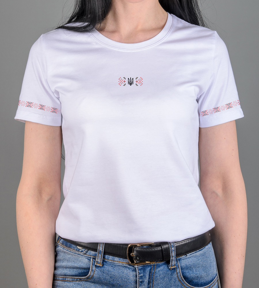 Футболка жіноча Орнамент 2415ж (Уп.4шт M-XXL), Білий 1